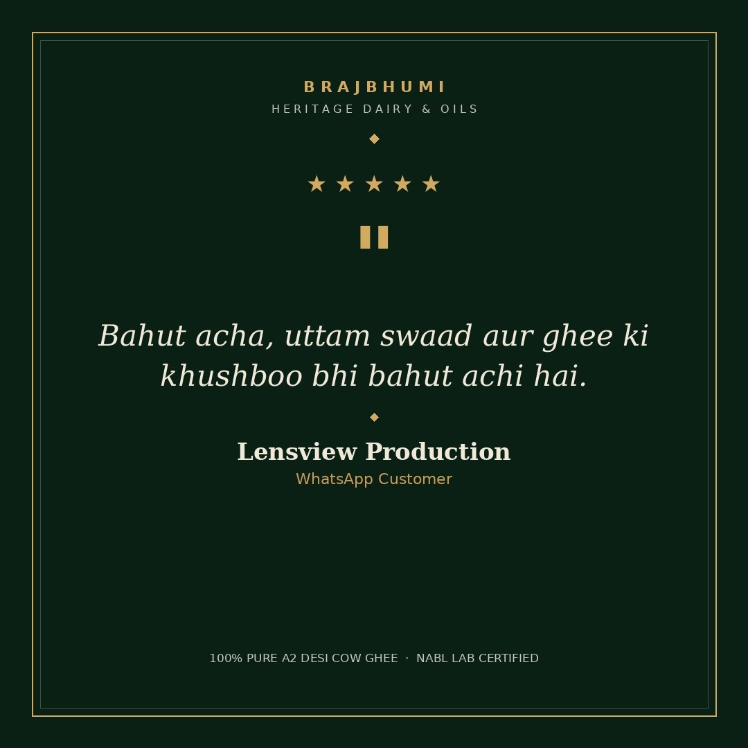 Brajbhumi Customer Feedback Review 4